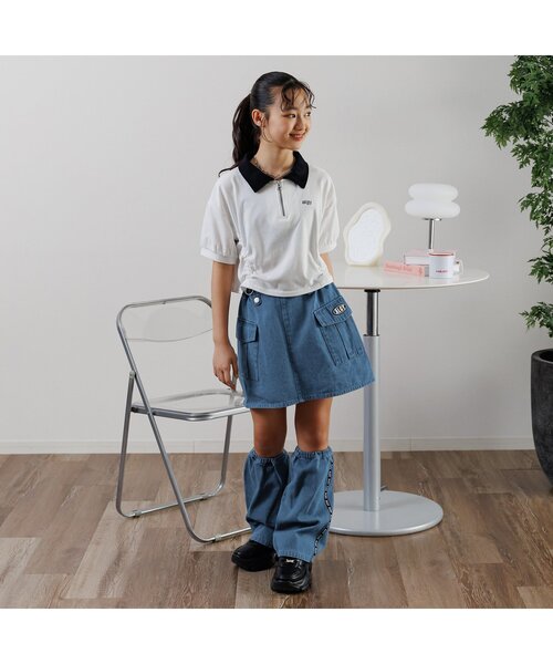 algy(アルジー)の「【ACTIVE】レッグカバー付きスカパン(スカート・キッズ・ブラック/チェック/インディゴブルー・XX-SMALL/X-SMALL/MEDIUM/SMALL)」の7枚目の写真