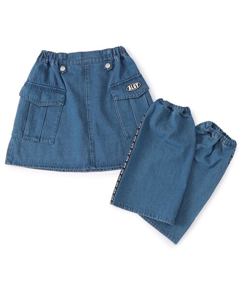 algy(アルジー)の「【ACTIVE】レッグカバー付きスカパン(スカート・キッズ・ブラック/チェック/インディゴブルー・XX-SMALL/X-SMALL/MEDIUM/SMALL)」の17枚目の写真