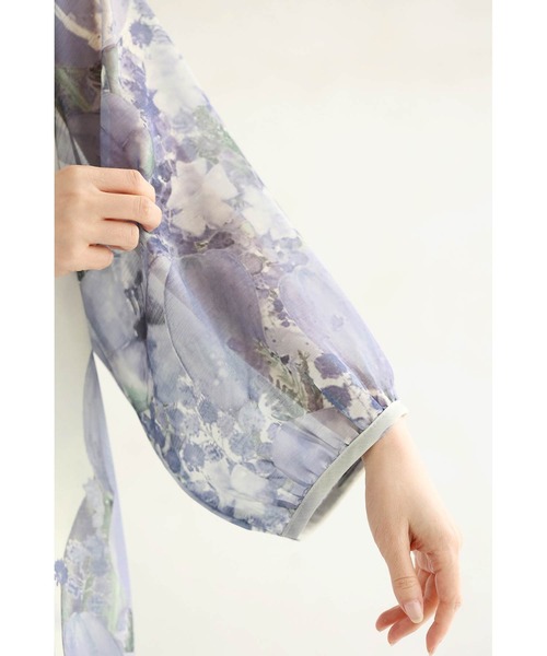 cawaii(カワイイ)の「華のあるオシャレを 素敵なわたし チュニック(チュニック・レディース・グレー/ブルー・FREE)」の5枚目の写真