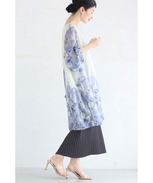 cawaii(カワイイ)の「華のあるオシャレを 素敵なわたし チュニック(チュニック・レディース・グレー/ブルー・FREE)」の22枚目の写真