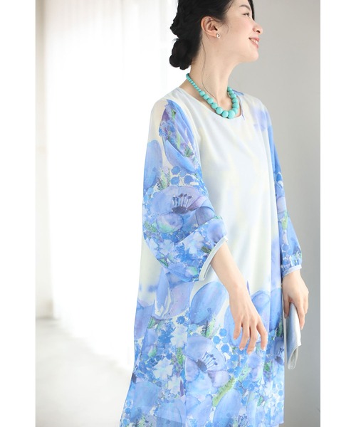 cawaii(カワイイ)の「華のあるオシャレを 素敵なわたし チュニック(チュニック・レディース・グレー/ブルー・FREE)」の15枚目の写真