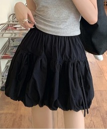 フロントリボンバルーンミニスカパン