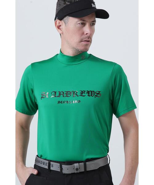 St ANDREWS(セントアンドリュース)の「【St ANDREWS】カチオンポリエステルベア天半袖ハイネック (MENS)(Tシャツ/カットソー・メンズ・ホワイト/ブラック/グリーン・L/M)」の1枚目の写真