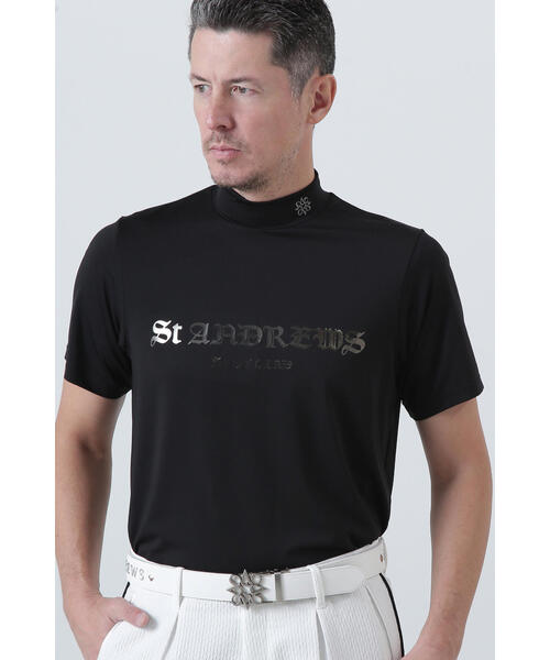 St ANDREWS】カチオンポリエステルベア天半袖ハイネック (MENS