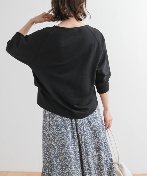 URBAN RESEARCH DOORS(アーバンリサーチドアーズ)の「『UR GREEN』ミニ裏毛ラグランプルオーバー(Tシャツ/カットソー・レディース・ピンク/オフホワイト/ブラック・MEDIUM)」の21枚目の写真