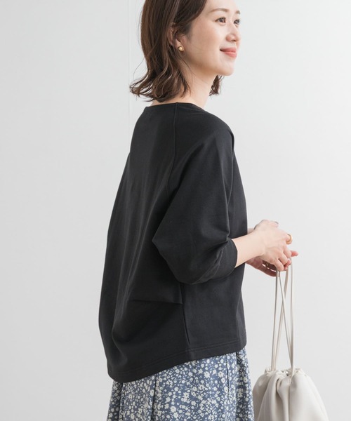 URBAN RESEARCH DOORS(アーバンリサーチドアーズ)の「『UR GREEN』ミニ裏毛ラグランプルオーバー(Tシャツ/カットソー・レディース・ピンク/オフホワイト/ブラック・MEDIUM)」の22枚目の写真