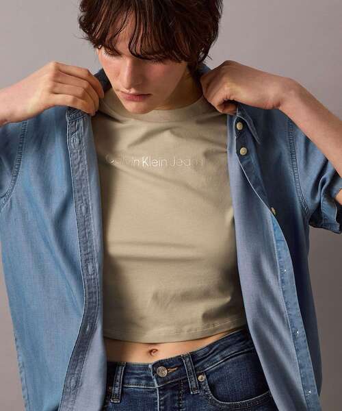 Calvin Klein（カルバン・クライン）の「テンセル デニムシャツ（シャツ/ブラウス・レディース・ブルー・M/XS/S）」の3枚目の写真
