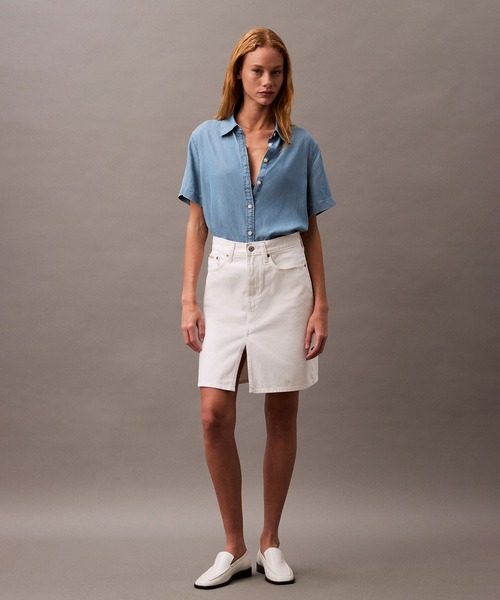 Calvin Klein（カルバン・クライン）の「テンセル デニムシャツ（シャツ/ブラウス・レディース・ブルー・M/XS/S）」の12枚目の写真