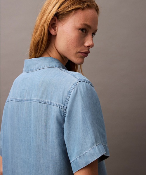 Calvin Klein（カルバン・クライン）の「テンセル デニムシャツ（シャツ/ブラウス・レディース・ブルー・M/XS/S）」の11枚目の写真