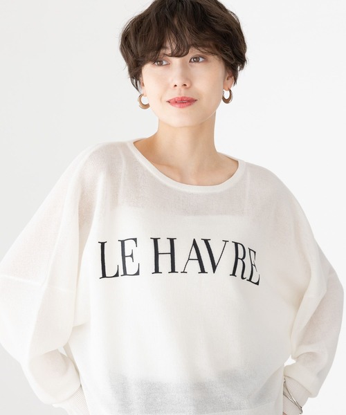 Elura(エルーラ)の「セミシアーロゴニット/292402(ニット/セーター・レディース・ダークネイビー/ライトグレー/ホワイト・FREE)」の10枚目の写真