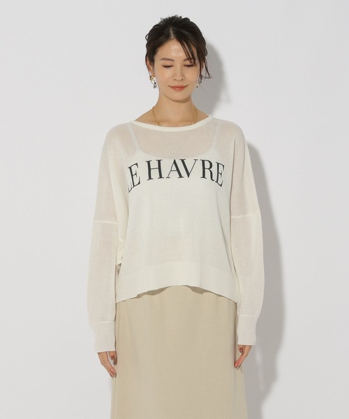 Elura(エルーラ)の「セミシアーロゴニット/292402(ニット/セーター・レディース・ダークネイビー/ライトグレー/ホワイト・FREE)」の16枚目の写真