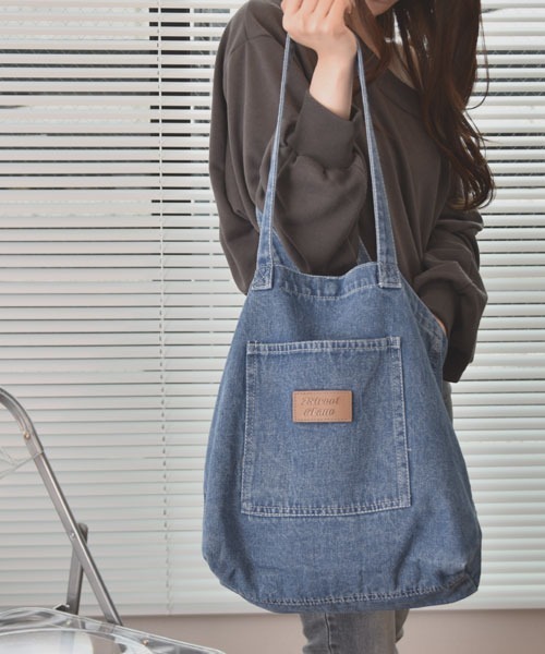 Mayree（メイリー）の「【float】デニム トートバッグ【A4サイズ収納可能】（トートバッグ・レディース・インディゴブルー/ブラック/ライトブルー・FREE）」の14枚目の写真