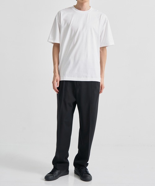 ATON（エイトン）の「【ATON / エイトン】SUVIN 60/2 OVERSIZED T-SHIRT（Tシャツ/カットソー・メンズ・ブラック/ホワイト/グリーン/ワインレッド・2/4/6）」の5枚目の写真