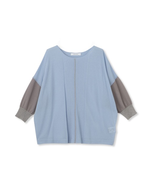 MAYSON GREY（メイソングレイ）の「バイカラースリーブニットプルオーバー≪手洗い可能≫（ニット/セーター・レディース・ブルー系その他/グレー系その他/ホワイト系その他・M）」の4枚目の写真