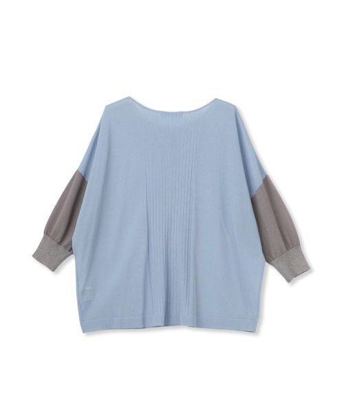 MAYSON GREY（メイソングレイ）の「バイカラースリーブニットプルオーバー≪手洗い可能≫（ニット/セーター・レディース・ブルー系その他/グレー系その他/ホワイト系その他・M）」の5枚目の写真