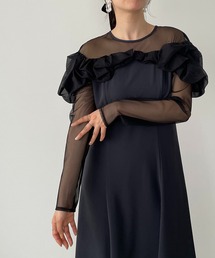 antic rag（アンティックラグ）の「【オケージョン対応】frills flare dress（ドレス）」