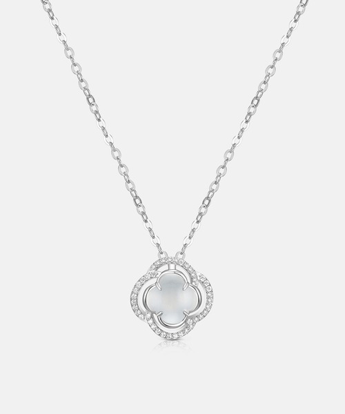 【メトロシティ】ラローサスターリングシルバーホワイトネックレス