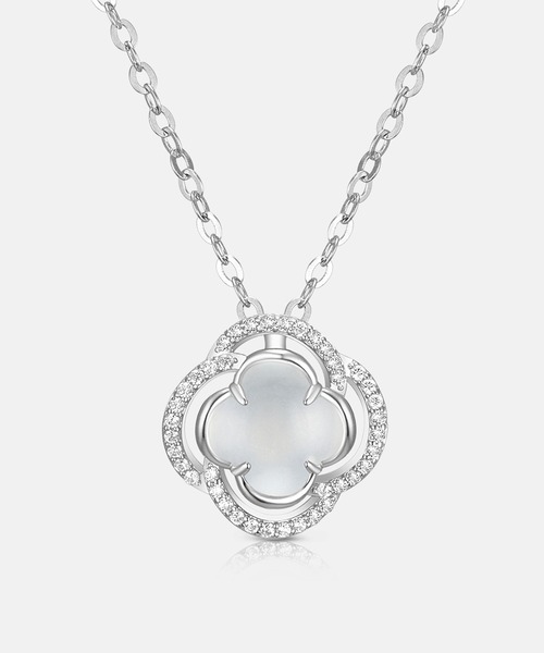 METROCITY(メトロシティ)の「【メトロシティ】ラローサスターリングシルバーホワイトネックレス(ネックレス・レディース・ホワイト・ONE SIZE)」の3枚目の写真