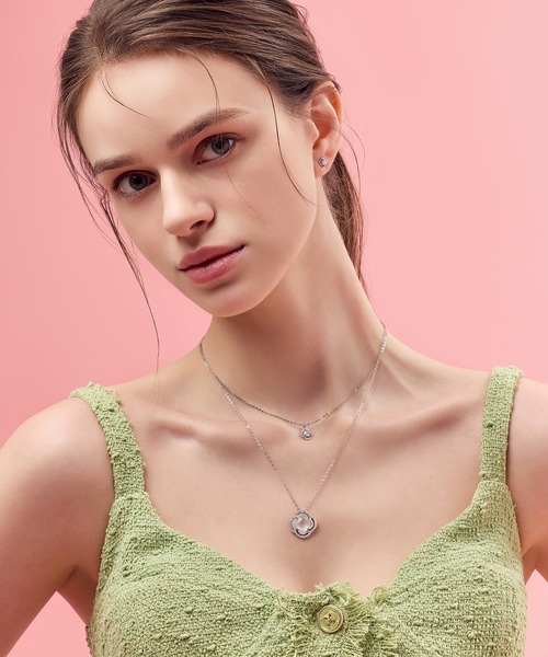 METROCITY(メトロシティ)の「【メトロシティ】ラローサスターリングシルバーホワイトネックレス(ネックレス・レディース・ホワイト・ONE SIZE)」の4枚目の写真