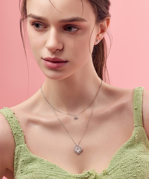 METROCITY(メトロシティ)の「【メトロシティ】ラローサスターリングシルバーホワイトネックレス(ネックレス・レディース・ホワイト・ONE SIZE)」の5枚目の写真