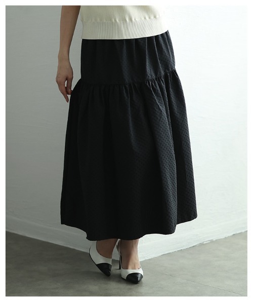 セール】パイピング裾ドットフレアスカート（スカート）｜Sawa a la