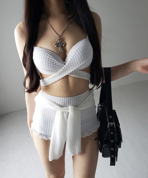 レディース水着／3点セット 】ショートシアートップス付き