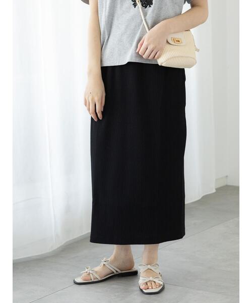 Te chichi TERRASSE(テチチテラス)の「【選べる着丈】ゴム編みナロースカート(スカート・レディース・チャコールグレー/オフホワイト/ブルー/ブラック/レッド・フリー(L)/フリー(M))」の14枚目の写真