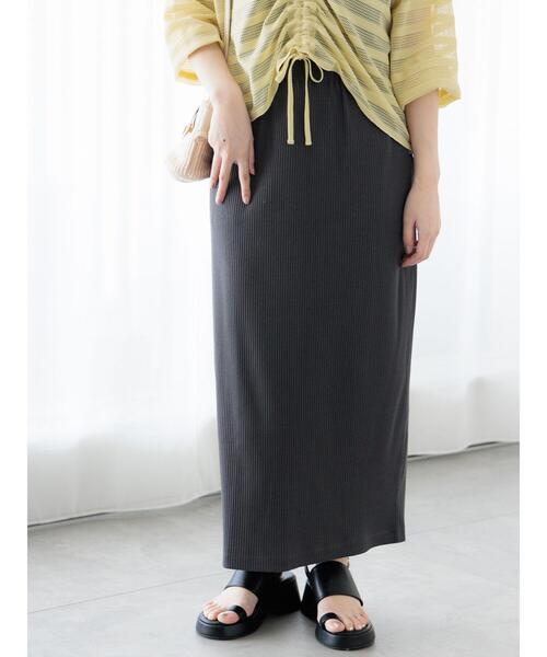 Te chichi TERRASSE(テチチテラス)の「【選べる着丈】ゴム編みナロースカート(スカート・レディース・チャコールグレー/オフホワイト/ブルー/ブラック/レッド・フリー(L)/フリー(M))」の20枚目の写真