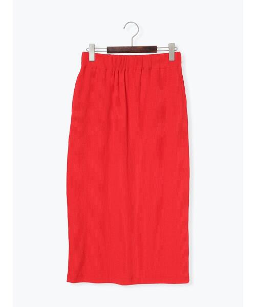 Te chichi TERRASSE(テチチテラス)の「【選べる着丈】ゴム編みナロースカート(スカート・レディース・チャコールグレー/オフホワイト/ブルー/ブラック/レッド・フリー(L)/フリー(M))」の21枚目の写真