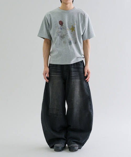 EPNK(イーピーエヌケー)の「【EPNK】Patchwork curve denim pants / パッチワークカーブデニムパンツ(デニムパンツ・メンズ・グレー/ブラック/ブルー系その他・SMALL/MEDIUM/LARGE)」の11枚目の写真
