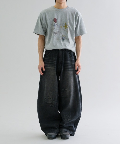 EPNK(イーピーエヌケー)の「【EPNK】Patchwork curve denim pants / パッチワークカーブデニムパンツ(デニムパンツ・メンズ・グレー/ブラック/ブルー系その他・SMALL/MEDIUM/LARGE)」の12枚目の写真
