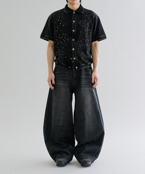 EPNK(イーピーエヌケー)の「【EPNK】Patchwork curve denim pants / パッチワークカーブデニムパンツ(デニムパンツ・メンズ・グレー/ブラック/ブルー系その他・SMALL/MEDIUM/LARGE)」の18枚目の写真