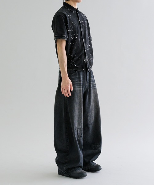 EPNK(イーピーエヌケー)の「【EPNK】Patchwork curve denim pants / パッチワークカーブデニムパンツ(デニムパンツ・メンズ・グレー/ブラック/ブルー系その他・SMALL/MEDIUM/LARGE)」の19枚目の写真