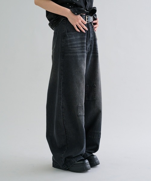 EPNK(イーピーエヌケー)の「【EPNK】Patchwork curve denim pants / パッチワークカーブデニムパンツ(デニムパンツ・メンズ・グレー/ブラック/ブルー系その他・SMALL/MEDIUM/LARGE)」の17枚目の写真