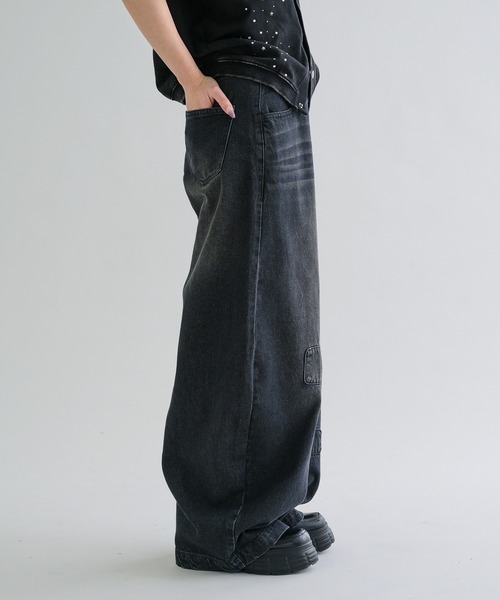 EPNK(イーピーエヌケー)の「【EPNK】Patchwork curve denim pants / パッチワークカーブデニムパンツ(デニムパンツ・メンズ・グレー/ブラック/ブルー系その他・SMALL/MEDIUM/LARGE)」の15枚目の写真