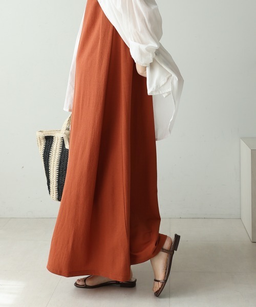 Bou Jeloud（ブージュルード）の「カノコ肩タックフレアワンピース（ワンピース・レディース・ブラック/グレイッシュベージュ/キャメル/イエロー・FREE）」の7枚目の写真