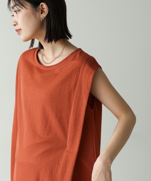 Bou Jeloud（ブージュルード）の「カノコ肩タックフレアワンピース（ワンピース・レディース・ブラック/グレイッシュベージュ/キャメル/イエロー・FREE）」の9枚目の写真