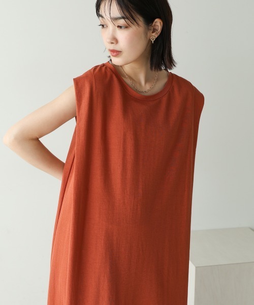 Bou Jeloud（ブージュルード）の「カノコ肩タックフレアワンピース（ワンピース・レディース・ブラック/グレイッシュベージュ/キャメル/イエロー・FREE）」の14枚目の写真