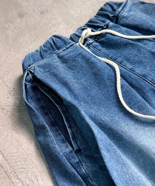 CALIFORNIA OUTFITTERS（カリフォルニア アウトフィッターズ）の「4D54 BARREL LEG JEANS ドローコード デニム カーブパンツ（デニムパンツ・メンズ・ブラック/ブルー・FREE）」の10枚目の写真
