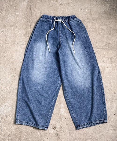 CALIFORNIA OUTFITTERS（カリフォルニア アウトフィッターズ）の「4D54 BARREL LEG JEANS ドローコード デニム カーブパンツ（デニムパンツ・メンズ・ブラック/ブルー・FREE）」の17枚目の写真