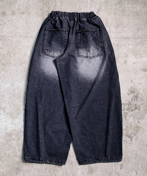 CALIFORNIA OUTFITTERS（カリフォルニア アウトフィッターズ）の「4D54 BARREL LEG JEANS ドローコード デニム カーブパンツ（デニムパンツ・メンズ・ブラック/ブルー・FREE）」の16枚目の写真