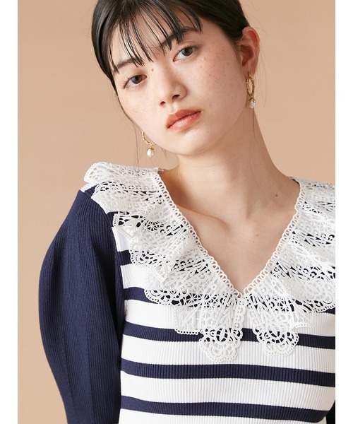 【週末値下げ】Lily brown／セットトップス 黒 LILY BROWN リリーブラウン Lily Brown ニットトップス×キャミ