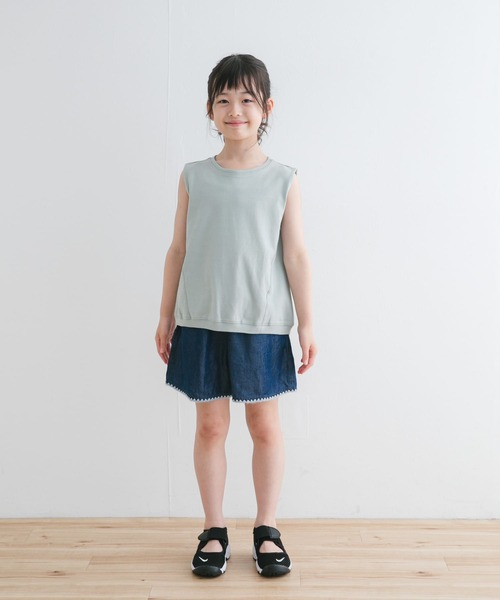 URBAN RESEARCH DOORS（アーバンリサーチドアーズ）の「『WEB/一部店舗限定サイズ』ヘビーウェイトコクーンスリーブ(KIDS)（Tシャツ/カットソー・キッズ・ピンク/ミント・105/120/135/150）」の4枚目の写真