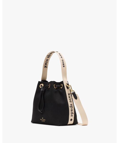kate spade new york（ケイトスペード ニューヨーク）の「キップ キャンバス スモール バケツ バッグ（ハンドバッグ・レディース・ブラック・ONESIZE）」の3枚目の写真