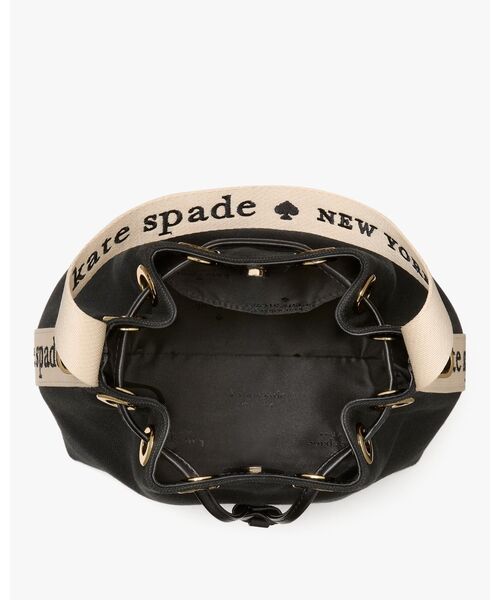 kate spade new york（ケイトスペード ニューヨーク）の「キップ キャンバス スモール バケツ バッグ（ハンドバッグ・レディース・ブラック・ONESIZE）」の4枚目の写真