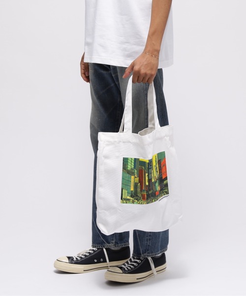 AVIREX(アヴィレックス)の「《AVIREX / EXPANSION》"YEWNORK" TOTE BAG / YEWNORK トートバッグ / アヴィレックス / エクスパンション(トートバッグ・メンズ・ブラック/ホワイト・FREE)」の3枚目の写真