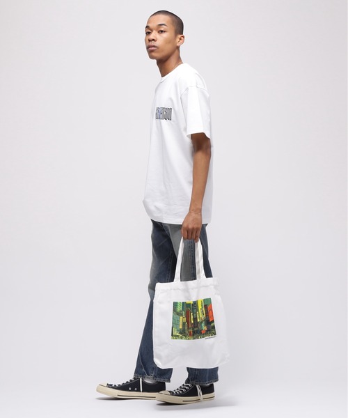 AVIREX(アヴィレックス)の「《AVIREX / EXPANSION》"YEWNORK" TOTE BAG / YEWNORK トートバッグ / アヴィレックス / エクスパンション(トートバッグ・メンズ・ブラック/ホワイト・FREE)」の6枚目の写真