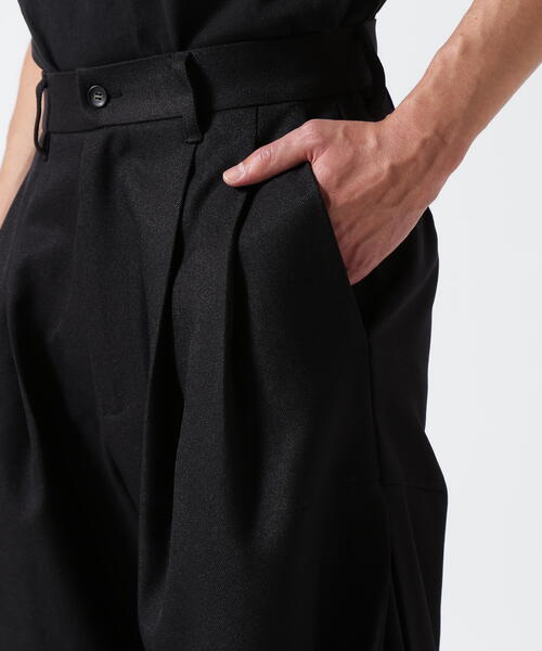Toironier（トワロニエ）の「Toironier/トワロニエ/STA-P 2Tuck Side Tuck Pants（スラックス・メンズ・ブラック・1/2）」の14枚目の写真