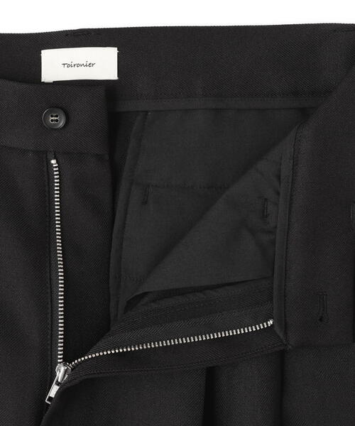 Toironier（トワロニエ）の「Toironier/トワロニエ/STA-P 2Tuck Side Tuck Pants（スラックス・メンズ・ブラック・1/2）」の19枚目の写真