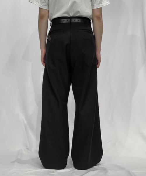 Toironier（トワロニエ）の「Toironier/トワロニエ/STA-P 2Tuck Side Tuck Pants（スラックス・メンズ・ブラック・1/2）」の7枚目の写真